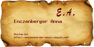Enczenberger Anna névjegykártya