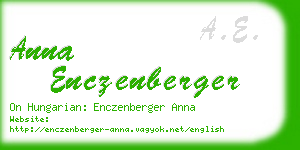 anna enczenberger business card